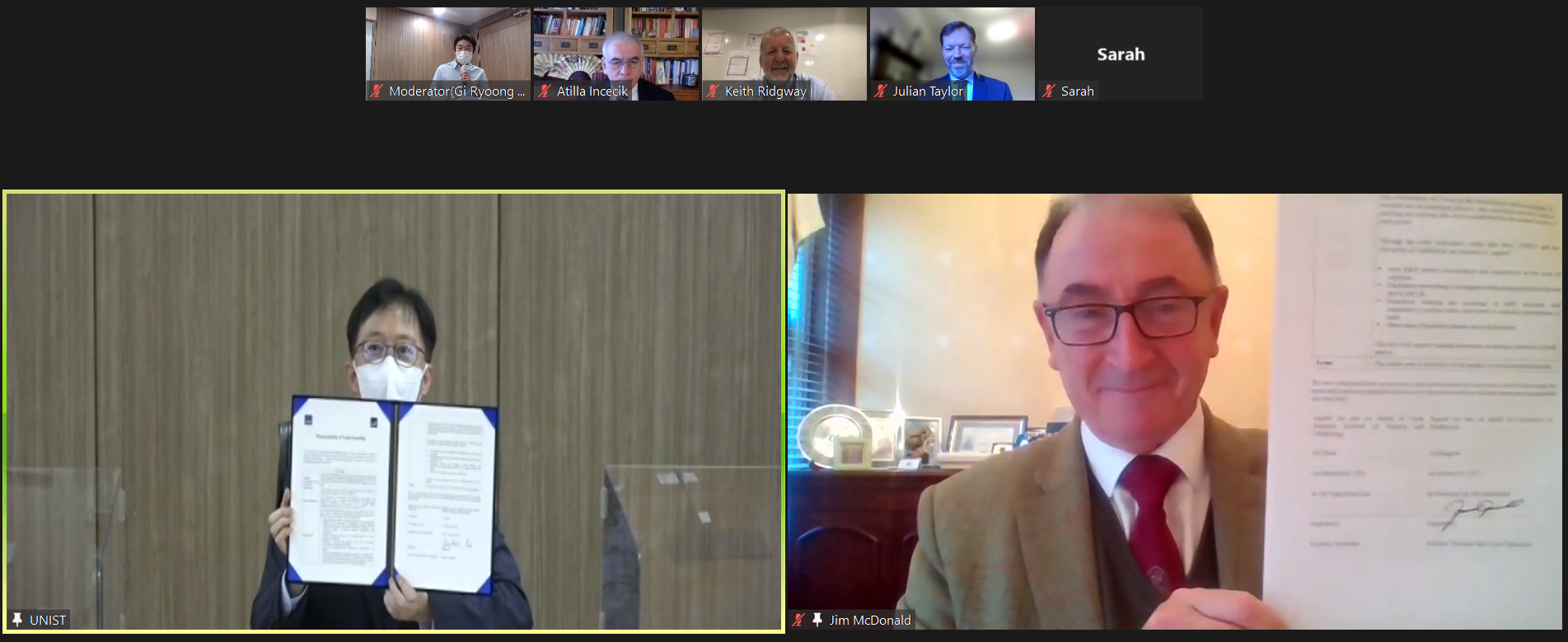 In light of the rising concerns about the spread of COVID-19, the ceremony took place remotely. l Image Credit: Department of Mechanical Engineering