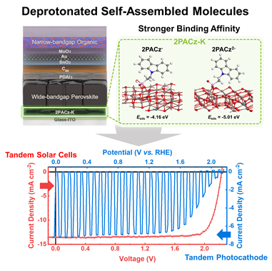 Figure 1. Schematic illustration of the device structure of POTSCs with 2PACz-K and their performance.