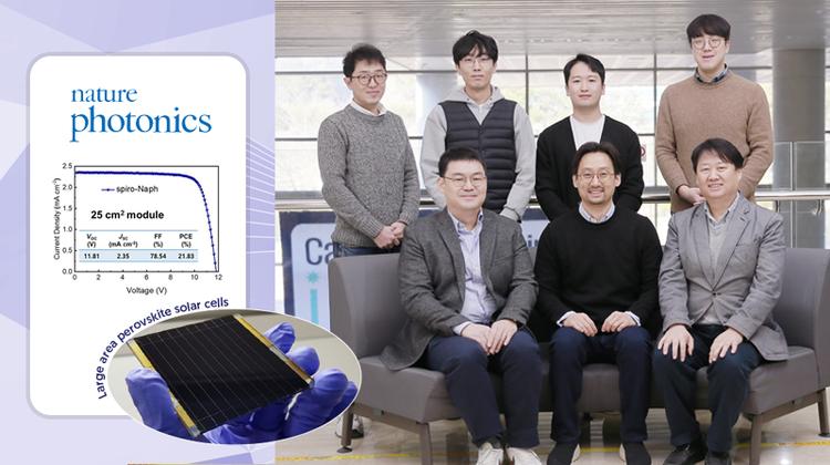 내열성·장기안정성 문제 잡은 대면적 페로브스카이트 태양전지 개발 !