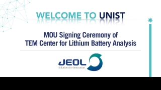 MOU Signing Ceremony: UNIST and JEOL