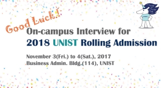 On-campus Interview for 2018 Rolling Admission