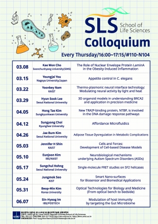 2018 SLS Spring Colloquium: Professor Sin-HyeongIm