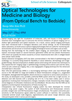 2018 SLS Spring Colloquium: Professor Beop-Min Kim
