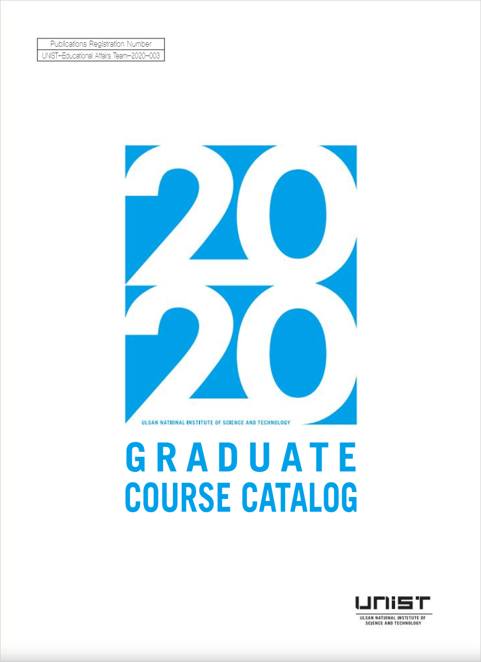 2020 Graduate Course Catalog